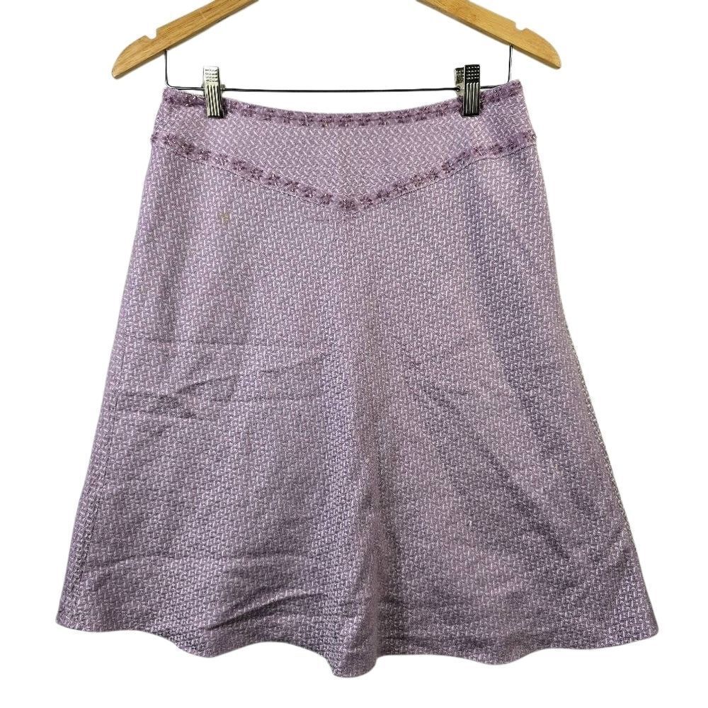 Northeption Lavender Jacquard  A-Line Skirt Size 8